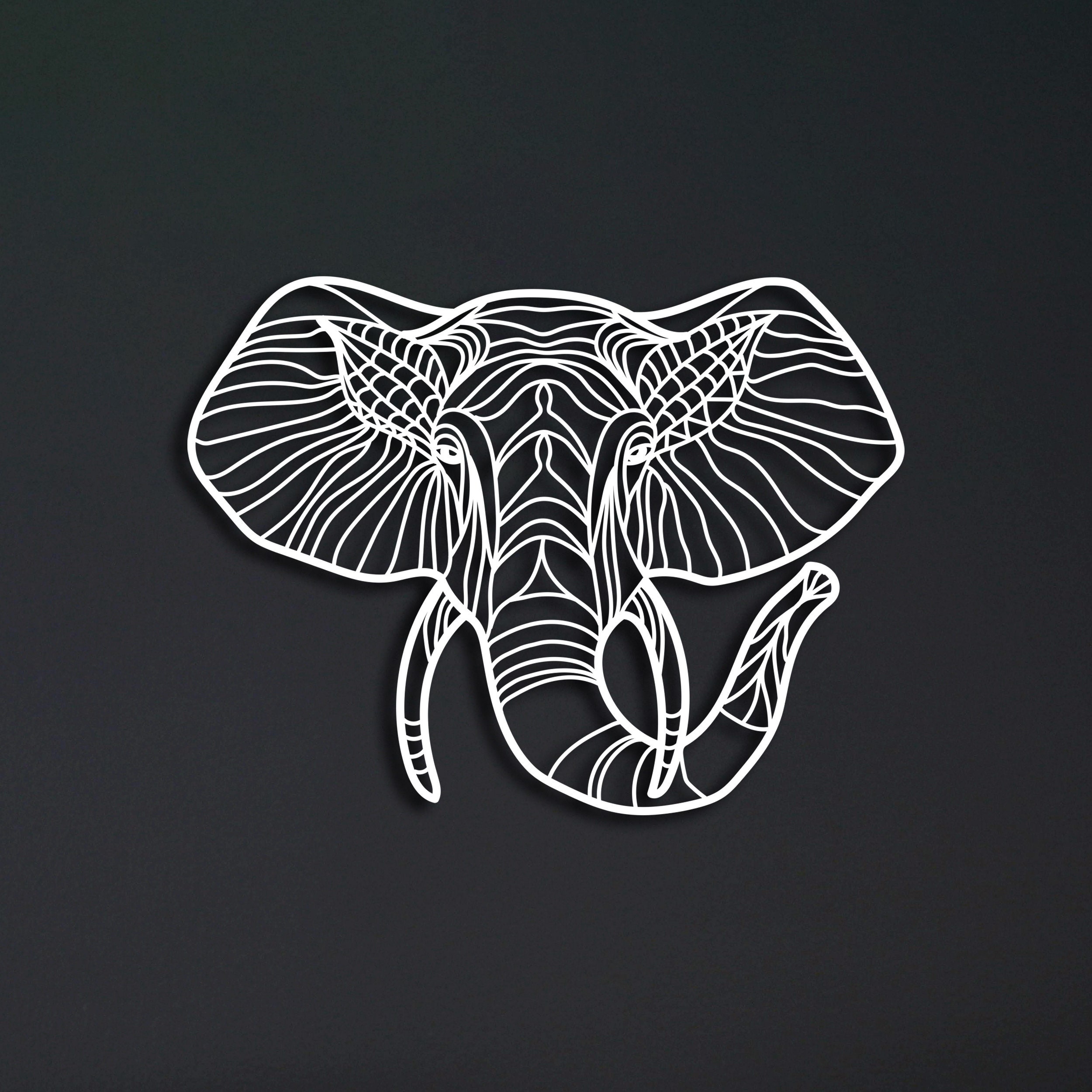 Metal Elephant Wall Decor Animal Wall Art Metal Wall Chart Etsy