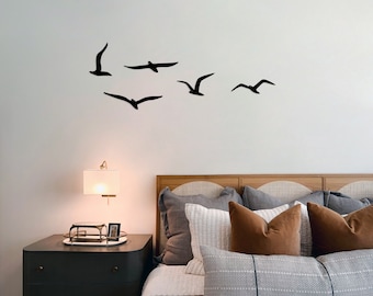 Seagulls Metal Wall Decor,  Bird Art, Wall Hangers, Home Patio Decoration, Sunset