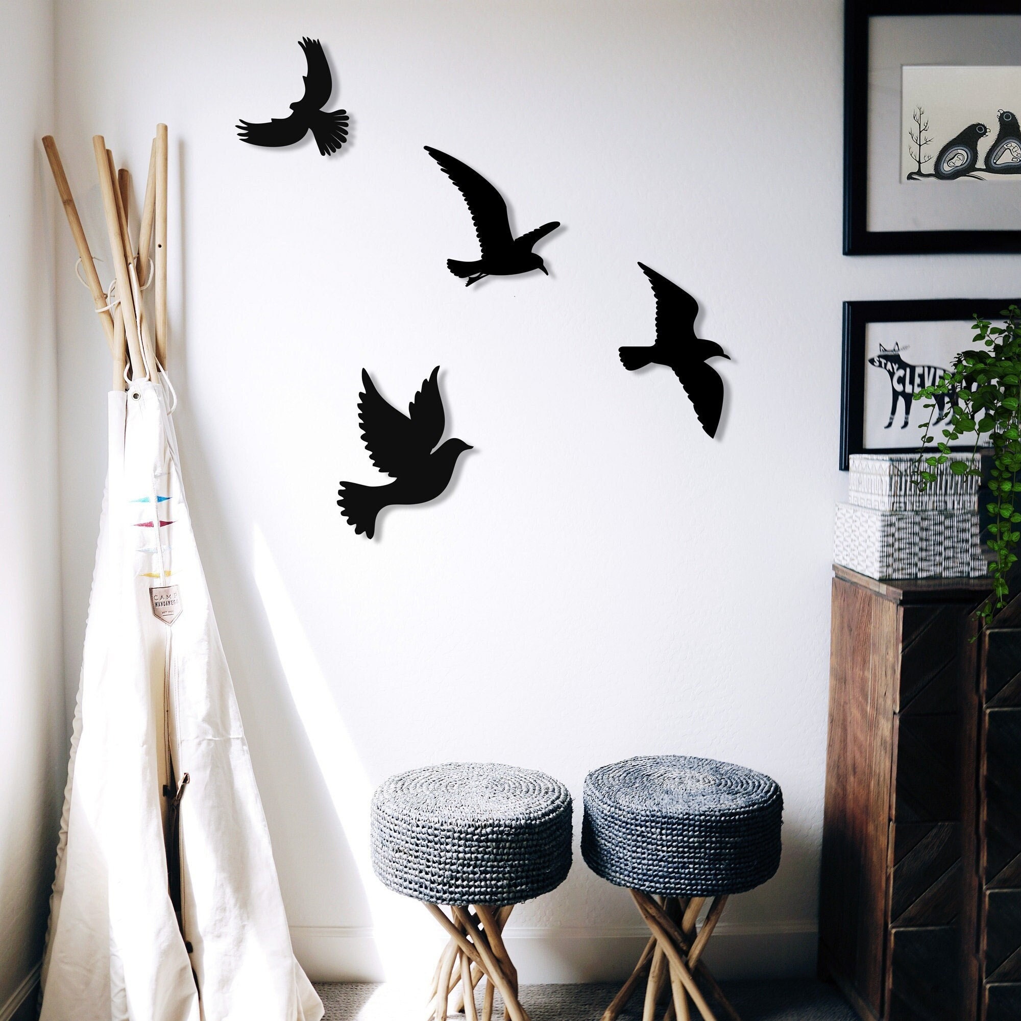 Flock Of Birds Metal Wall Art