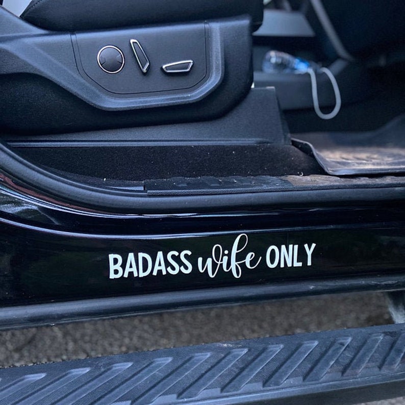 Badass Wife Only Decal Car Decal Wife decal Badass | Etsy