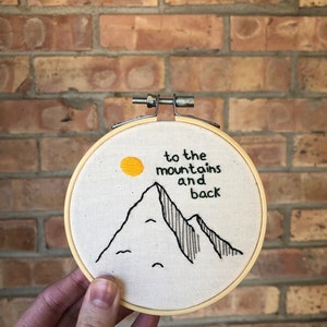 I love you to the mountains and back embroidery hoop set gifts for loved ones Anniversary gift Nature embroidery Cute wall decor to the mountains