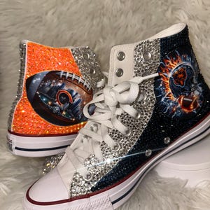Chicago Bears Bling Sneakers - Etsy