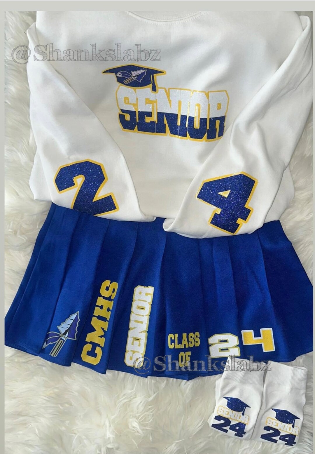 Spring Graduation Sweater Graduation Sets/sweatshirt, Skirt and Socks. - Etsy