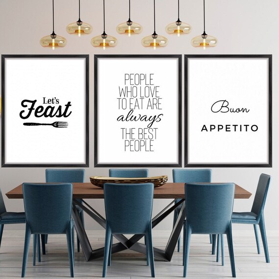 Set of 3 Kitchen Prints Kitchen Prints Kitchen Wall Art Etsy