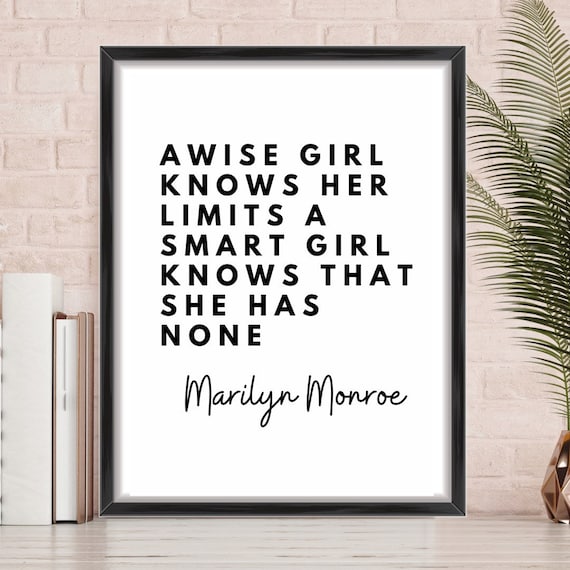 Marilyn Monroe Quotes, Marilyn Monroe Print, Famous Prints