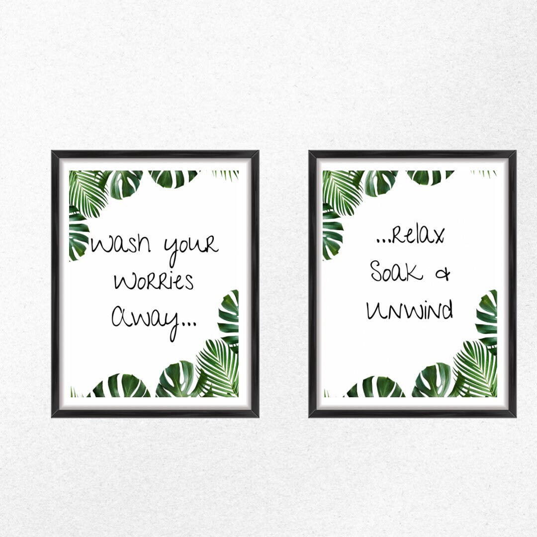 Conjunto de pared de la galería del baño impresiones del | Etsy