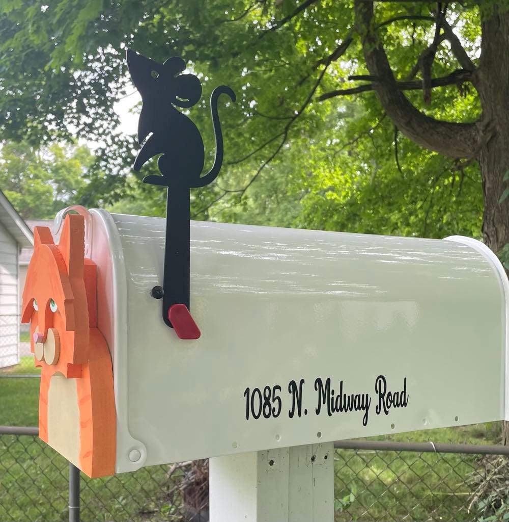 Unhappy Cat Mailbox, Cartoon Cat Mailbox, Custom Mailbox Can Be Custom ...
