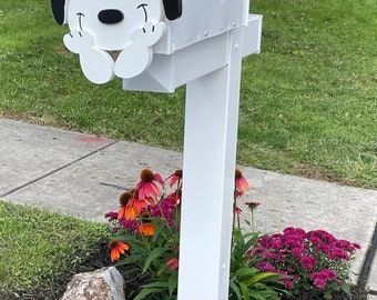 Cute dog mailbox, decorative mailbox, dog mailbox, famous dog mailbox, woody mailbox, custom mailbox