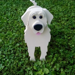 Golden retriever planter, DIY Kit or complete, Dog planter , NOT IMPORTED made in Michigan  can be  English Cream, white, or golden shade