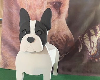 French Bulldog planter, NOT IMPORTED,  Hand Made in Michigan. DIY kit available, Many breeds available