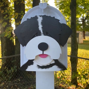 Bernedoodle mailbox, custom mailbox, personalized mailbox, custom painted face, Many breeds available