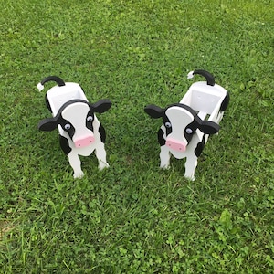 Cow planter,  solid cow planter, NOT IMPORTED hand  made in Michigan  hand painted cow finished or DIY  kit