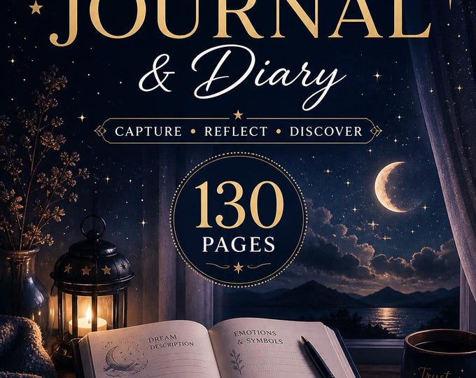 Bilaney Dream Journal 130 Pages | Night Dream Tracker | Mindfulness & Reflection Diary PDF