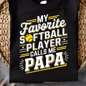Fußball Schleife | PNG - Mein Lieblings-Softballspieler Nennt mich Papa | PNG - Sport Fan T-Shirt Design für Großeltern