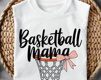 Basketball Mama Bow PNG – Sports Design (Digital Download)
