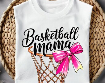 Basketball Mama Bow PNG – Sports Design (Digital Download)