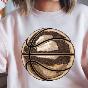 Basquete de lantejoulas | PNG - Design esportivo brilhante para camisetas e equipamentos de fãs