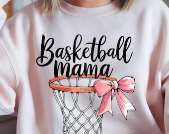 Basketball Mama Bow PNG – Sports Mom Design (Digital Download)