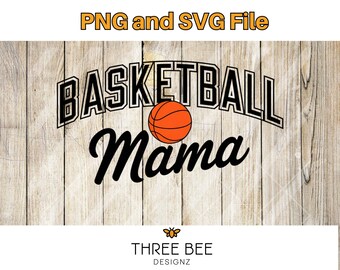 Diseño de mamá de baloncesto – PNG y SVG, camiseta deportiva para mamá (descarga digital)