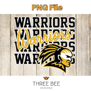Descarga digital PNG de los Guerreros de Oak Grove para sublimación e impresión DTF / Clipart de mascota guerrera para manualidades escolares de Hattiesburg MS