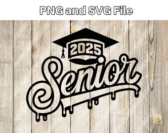 Senior 2025 Graduation Cap Design – PNG & SVG File (Digital Download)