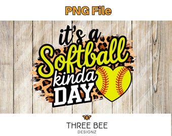 Leopard Softball Mom PNG – Game Day Shirt Design (Digital Download)