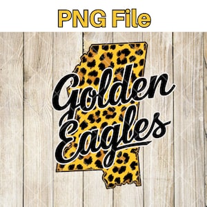 Southern Miss Golden Eagles PNG – Perfect for T-Shirts, Sublimation, DTF & Eco-Solvent Crafts!