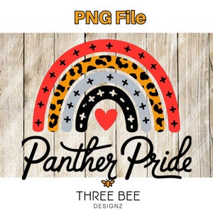 Petal Panthers PNG - Panther Pride Digital Download for Sublimation & DTF, Petal MS High School Spirit, Leopard Print Football Team Design