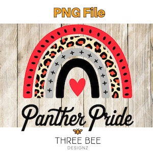 Petal Panthers PNG - Panther Pride Digital Download for Sublimation & DTF, Petal MS High School Spirit, Leopard Print Football Team Design
