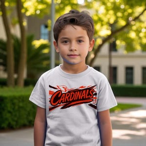 Cardenales PNG y SVG – Diseño de espíritu de equipo rojo – Gráfico de pincelada de mascota para camisetas – Descarga digital para Cricut y sublimación imagen 10