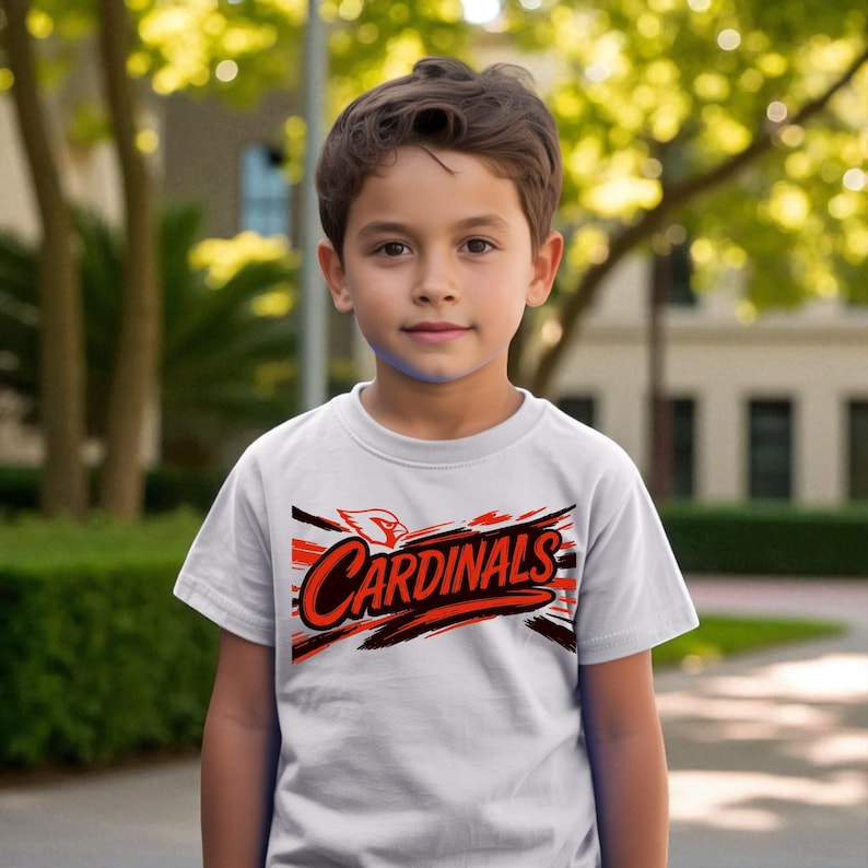 Cardenales PNG y SVG – Diseño de espíritu de equipo rojo – Gráfico de pincelada de mascota para camisetas – Descarga digital para Cricut y sublimación imagen 10