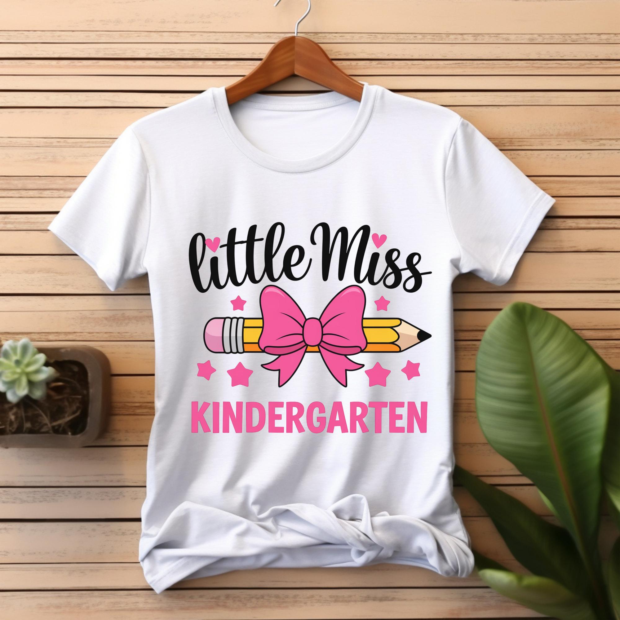 Little Miss Kindergarten PNG, Back to School Girl Design (digital ...