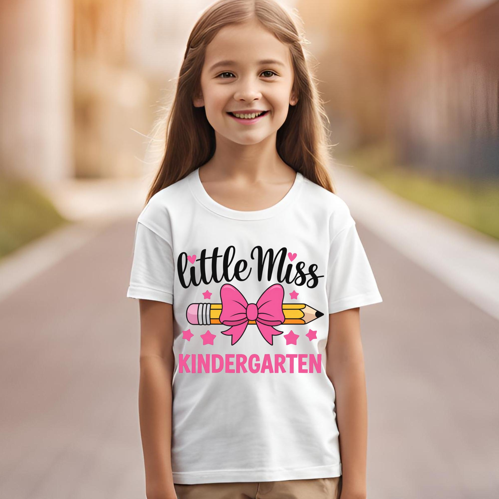 Little Miss Kindergarten PNG, Back to School Girl Design (digital ...