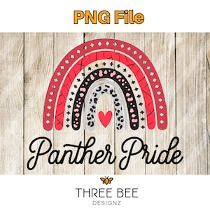 Petal Panthers PNG - Panther Pride Digital Download for Sublimation & DTF, Petal MS High School Spirit, Leopard Print Football Team Design