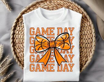 Basketball Game Day Bow PNG – Sports Clipart (Digital Download)