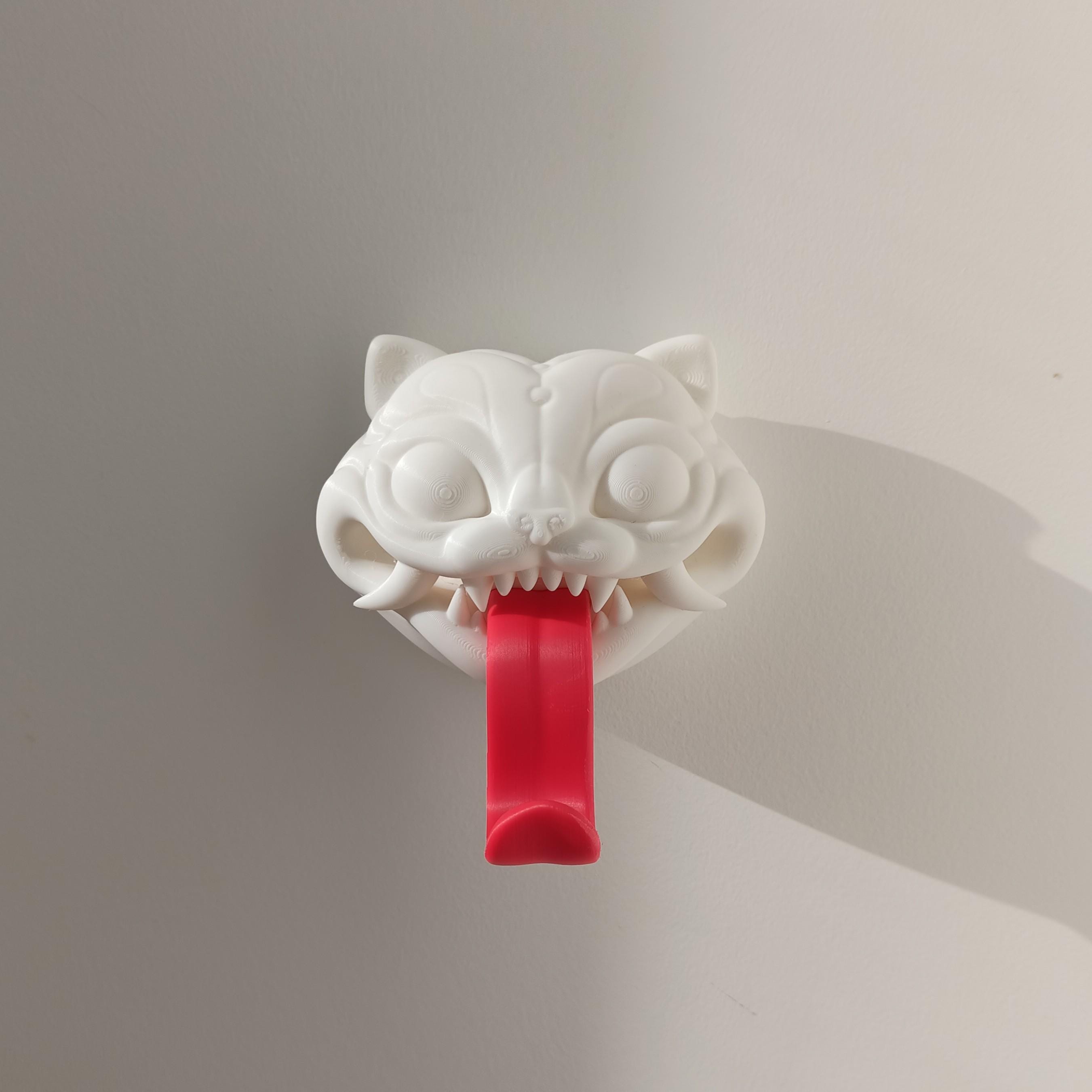 Derpy Tiger Key Hook 3D Printed Wall Decoration Kpop Demon Hunter Cute Unique Functional Hook Asian Korean Japanese China Culture Mood