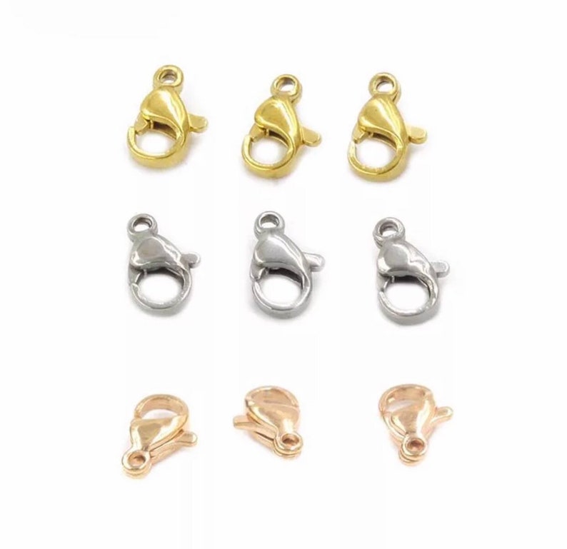 Stainless Steel Lobster Clasps Pack of 10 Etsy Canada