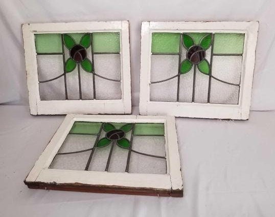 Vintage Stained Glass Pane Stained Glass Windowpane Small Stained