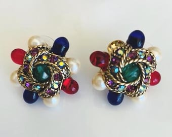 Joan Rivers Jeweled Earrings