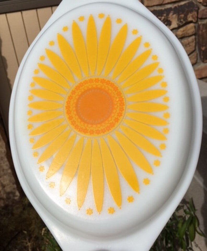 Pyrex Daisy Sunflower Casserole 045 2 1/2 Qt. Etsy