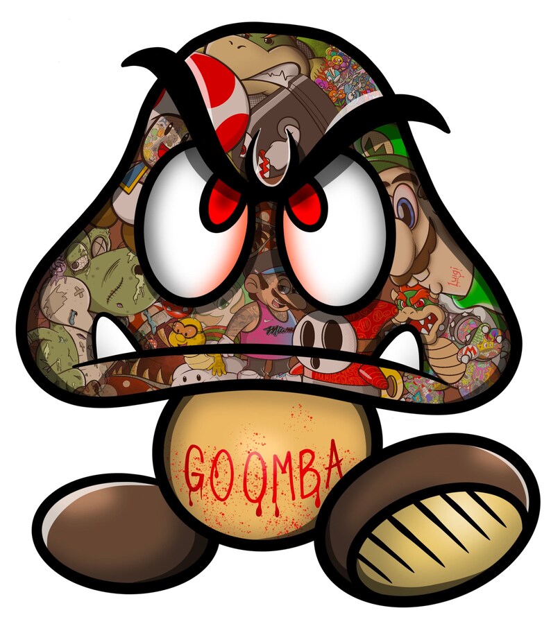 Gooba Sticker Custom Art GOOMBA Sticker From Nintendo / Mario Brothers. for Yeti ...