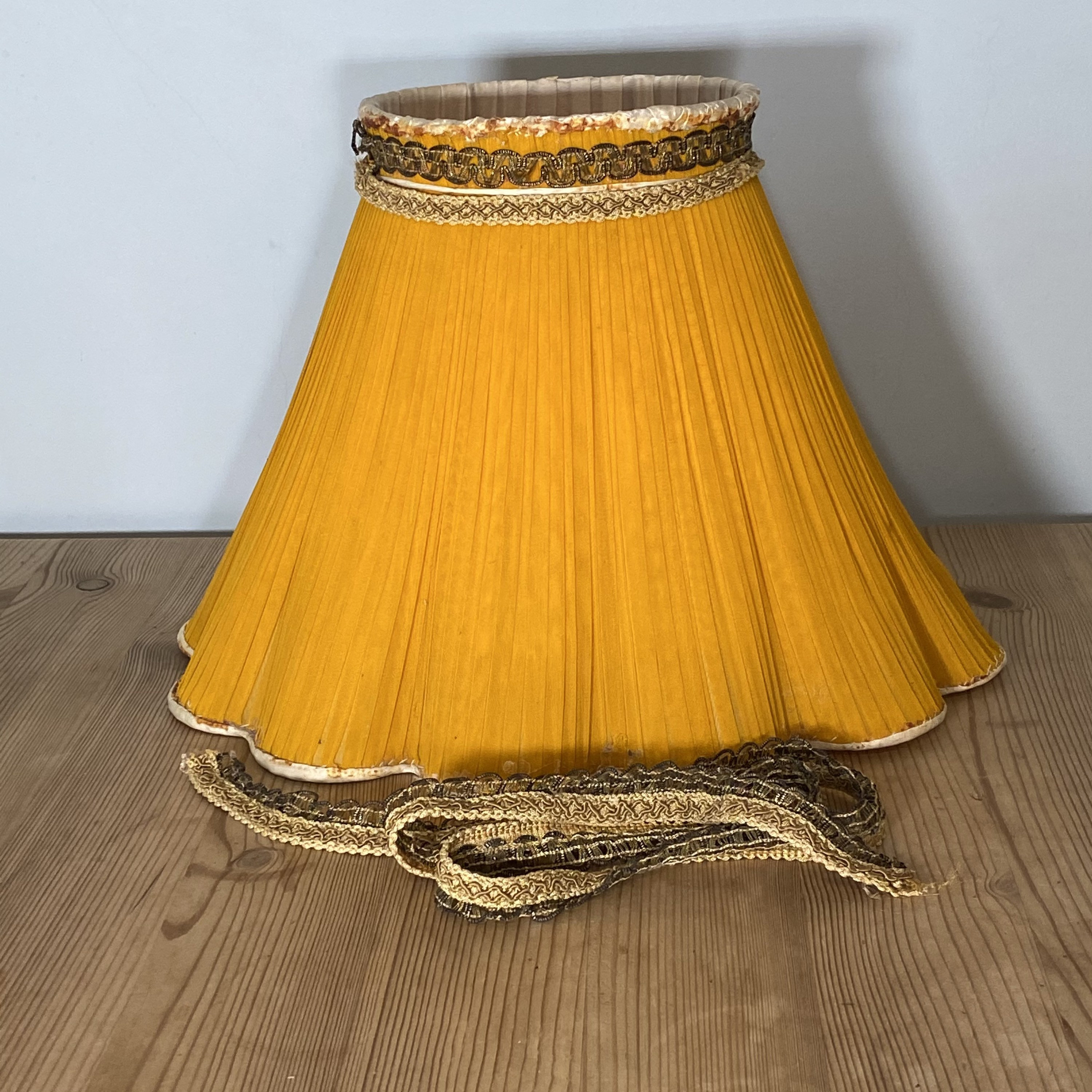 5 Vintage Lamp shades pleated chiffon Etsy