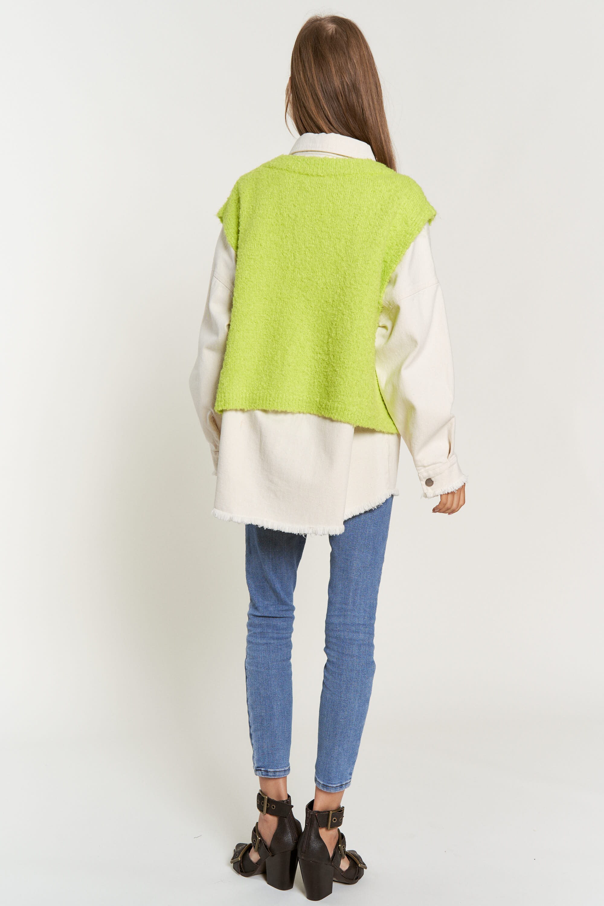 Neon Green Sweater Vest