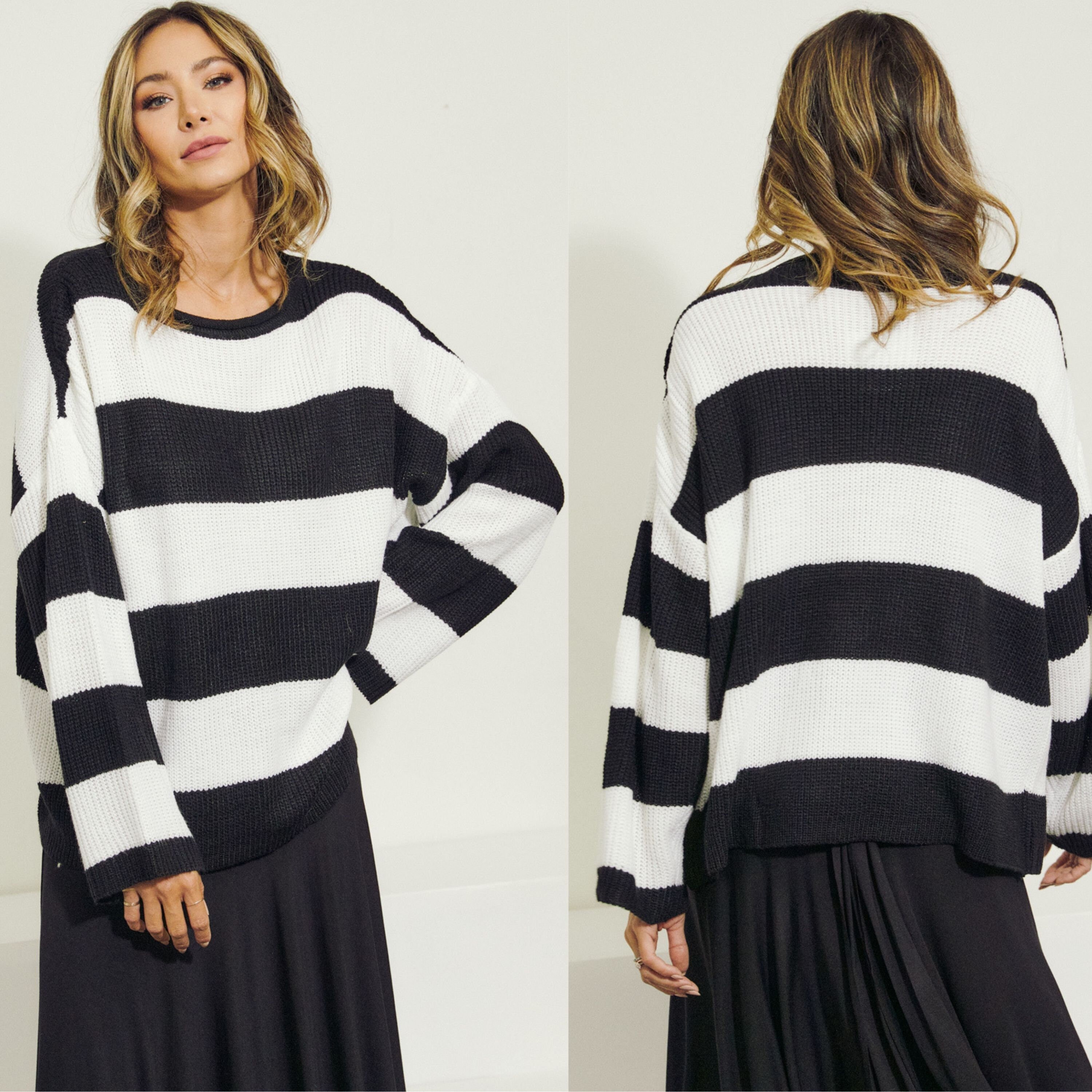 Black White Sweater - Etsy Singapore