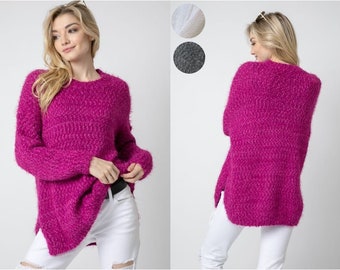 Fuchsia Sweater | Etsy