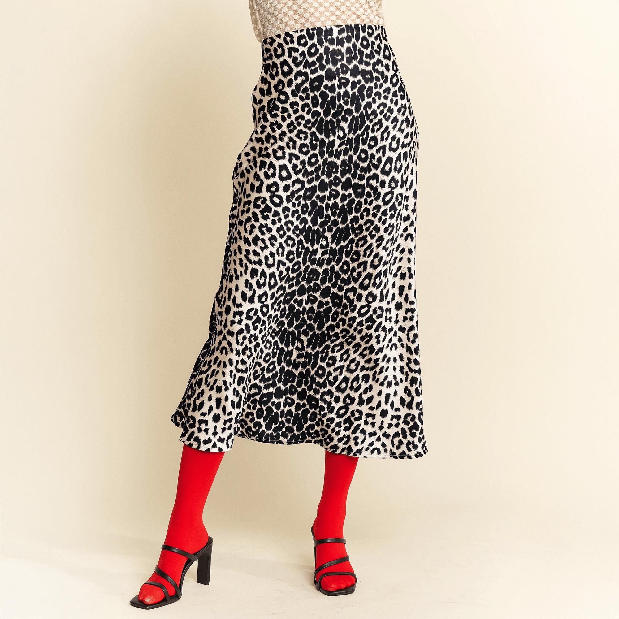 Satin Leopard Skirt Canada