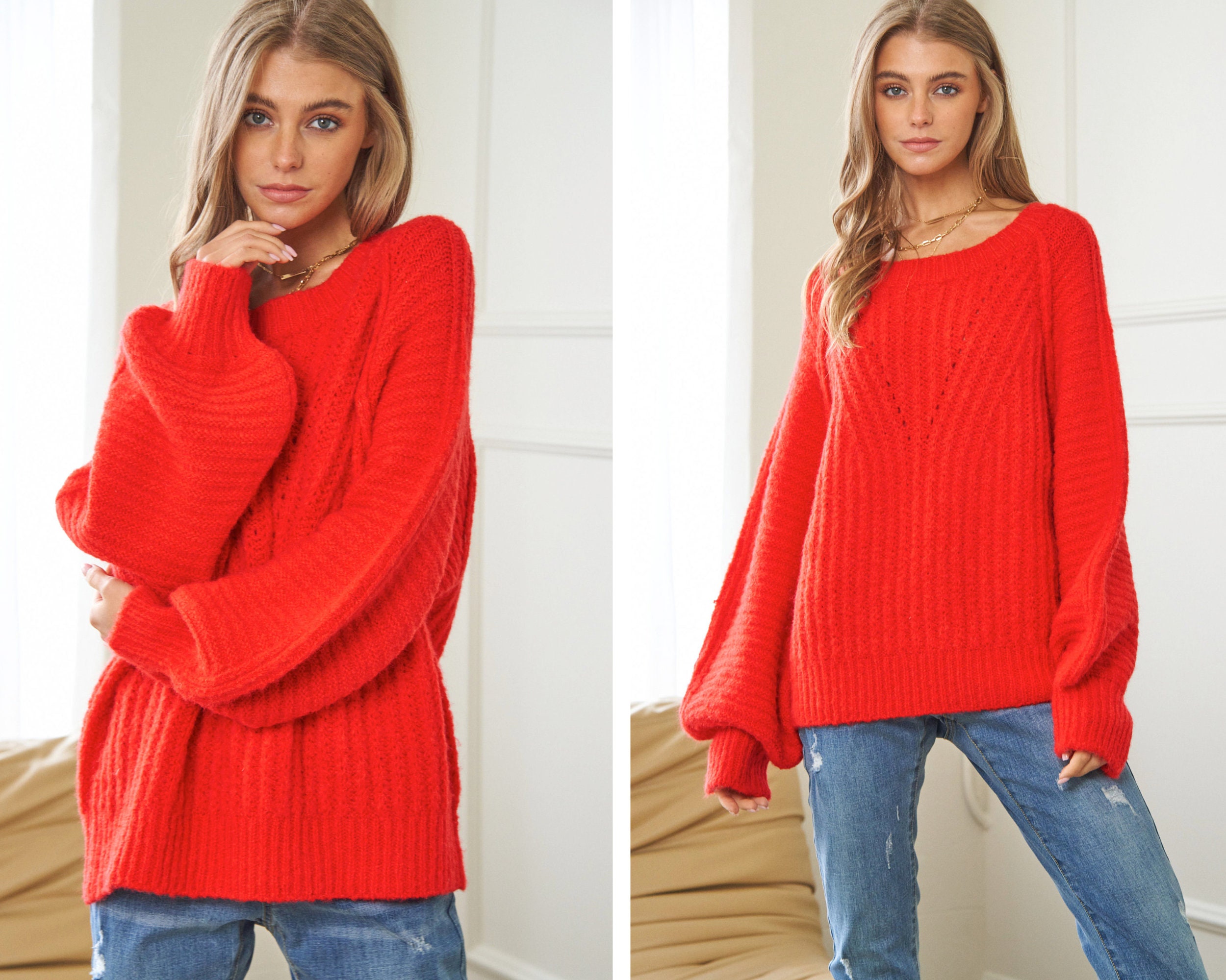 Cozy Slouchy Pullover, Relaxed Shoulder Sweater, Oversized Dropped Shoulders, Everyday Pullover Top, Fashionable Sweater, Cute Christmas