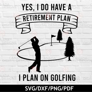 Gepensioneerde SVG | Golfcadeaus voor mannen | 2024 Pensioen-SVG | Grappige T-shirt Svg | Svg-bestand voor Cricut | Silhouetbestand | Digitale download