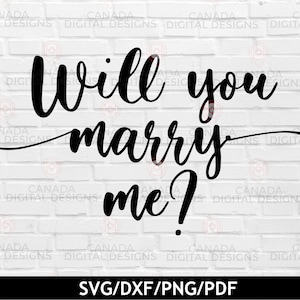 Will you marry me svg, Proposal box decal design, Engagement sign svg, Love clipart, Cute proposal svg, Marry me png, svg dxf png pdf