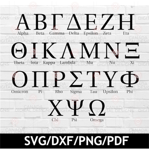 Greek letters svg, Greek alphabet stencil svg, Sorority Letters svg, Fraternity shirt svg, Greek font, Alpha gamma delta, Cricut cut file